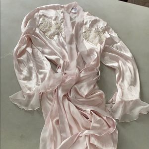 Light pink silk robe